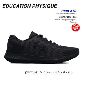 Item 10 Séminaire Saint-François Éducation Physique Souliers Femme UA 3024888-003 Rogue 3 2026