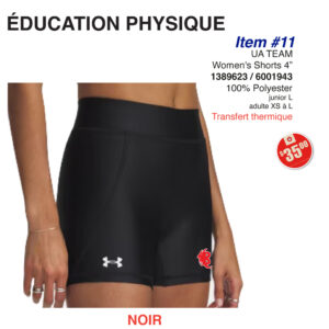 Item 11 Séminaire Saint-François Éducation Physique Short Femme UA 1389623 6001943 2026
