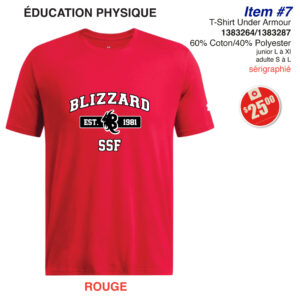 Item 07 Séminaire Saint-François Éducation Physique T-shirt UA 1383264 1383287 2026