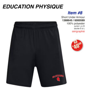 Item 08 Séminaire Saint-François Éducation Physique Short UA 1388645 6000589 2026